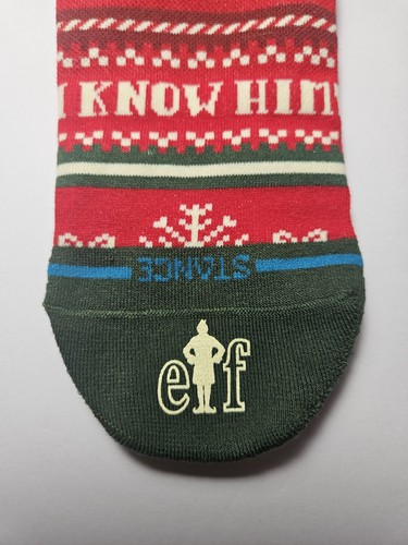 Chaussettes homme Stance Elf the Movie "Je le connais" rouge/vert taille L (9-13) neuves avec étiquettes - Photo 9/15