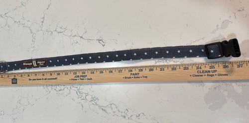 Hundehalsband blau mit weißen Sternen groß - XL verstellbar 26" lang hergestellt in Mississippi - Bild 4 von 7