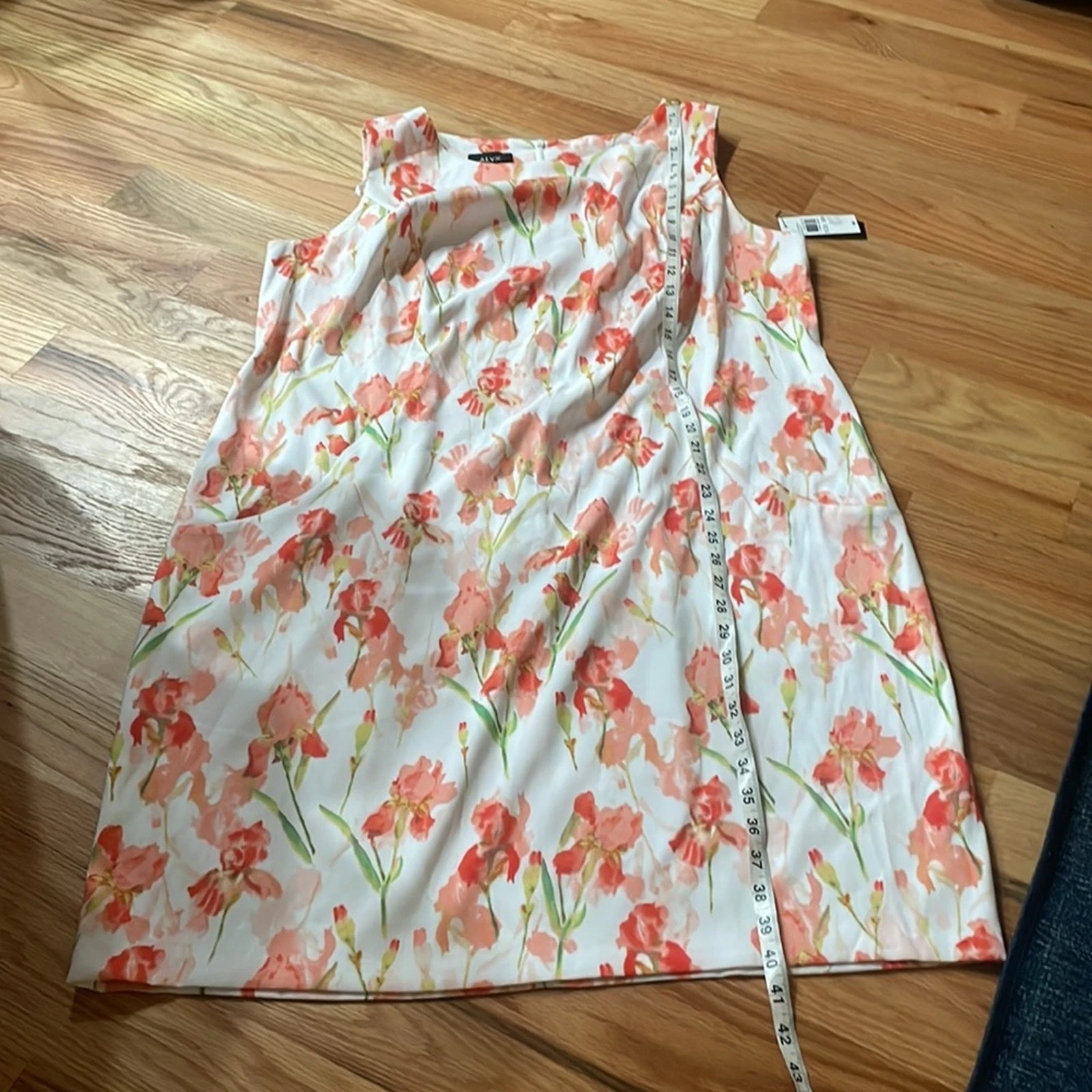 Abito tubino smanicato floreale Alyx taglia 22W nuovo con etichette