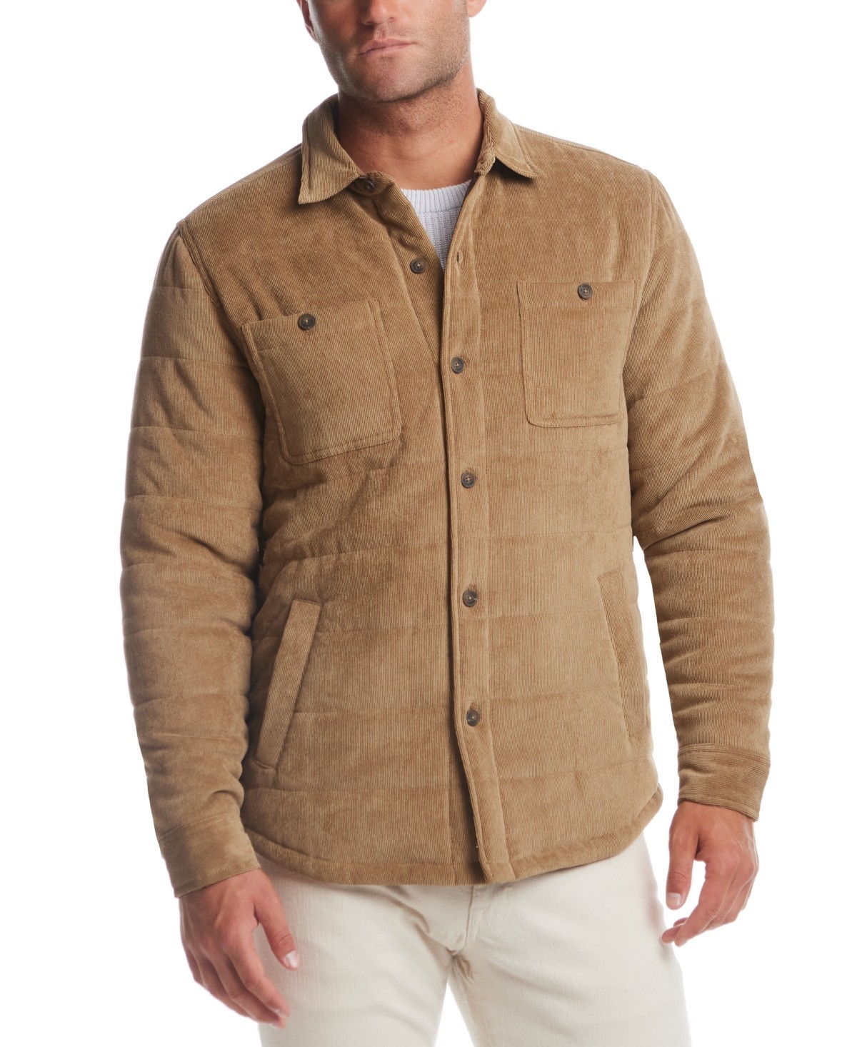 Weatherproof Vintage Mens Corduroy Button Front Quilted Jacket Kangaroo XXL 19290₽
