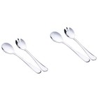 2 PCS Silverware Set Serving Salad Spoon Fork Cutlery and Servers