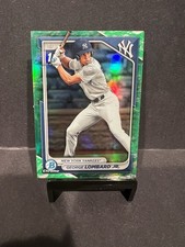 2024 Bowman Chrome George Lombard Jr 1st Lunar Glow Green Refractor Yankees SP