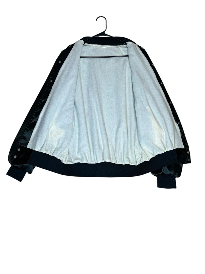 Army Depot New Cumberland Mens Satin Nylon XL Jacket Patched Button Snap Varsity - Image 4 of 4