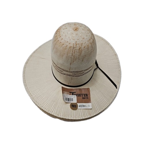 Sombrero de Vaquero Twister Juvenil Para Hombre Blanco Marfil Bangora Paja Grande Personalizado - Imagen 1 de 9