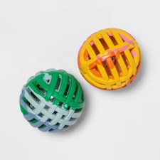 Rubber Lattice Tie Dye Cat Toy Balls - 2pk - Boots  Barkley