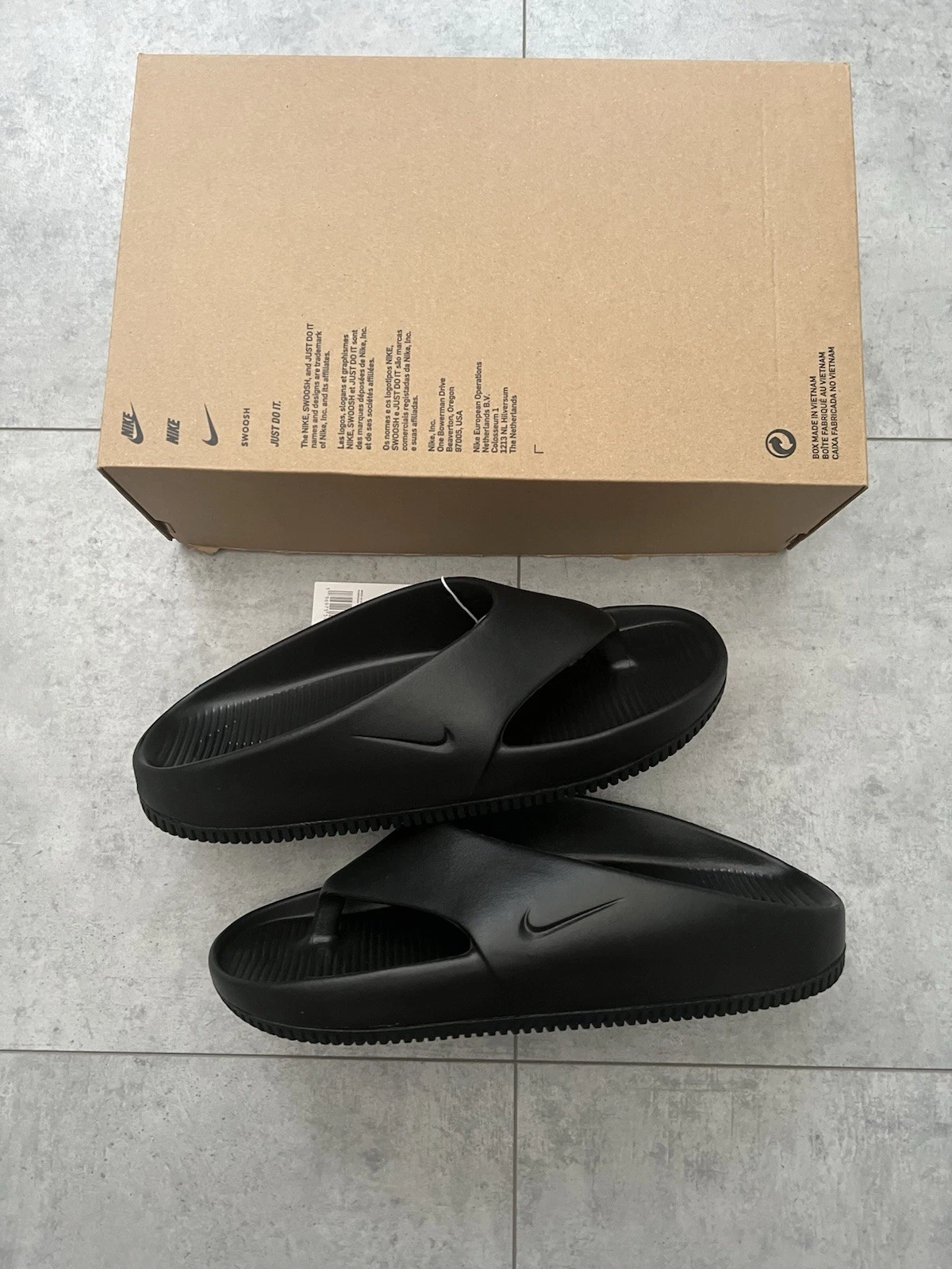 Infradito Nike Calm 'Triple Black' UK 8