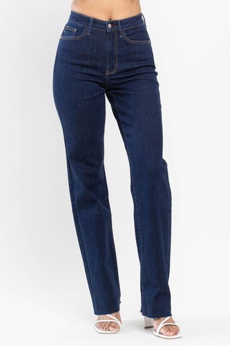 Judy Blue High Waist Vintage & Back Darts Detail Straight Denim Jeans 82512