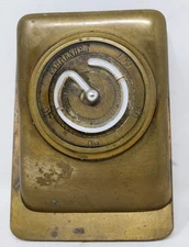 Antique 1913  St Louis Veiled Prophet Thermometer & PapeClip Intact Glass Brass