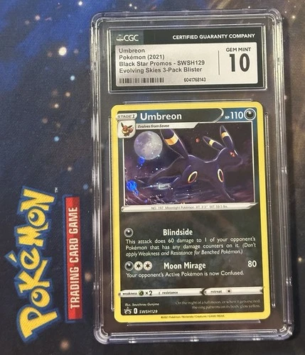 2021 POKEMON BLACK STAR PROMOS #SWSH129 UMBREON CGC 10 GEM MINT