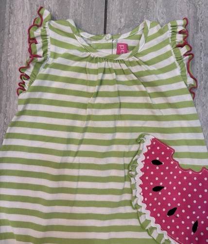 Good Lad Girls Pink and Green Watermelon Appliqué Tunic & Capri Set, Sz 5, Cute! - Picture 5 of 13