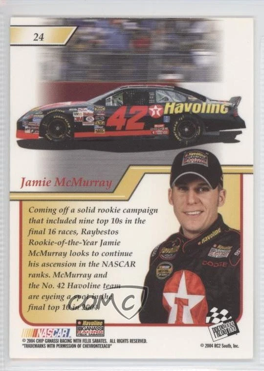 2004 Press Pass Premium Jamie McMurray #24 - Image 2 of 2