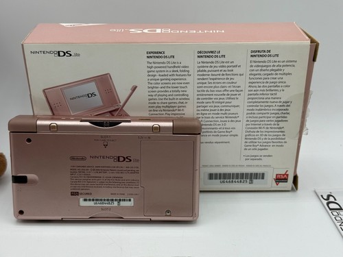 Nintendo DS Lite Metallic Rose Nintendogs Edition Console *In Box - Picture 7 of 18