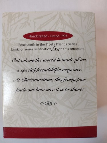 Hallmark Frosty Friends Keepsake Ornament #14 Dog & Doghouse 1993 - Picture 2 of 8
