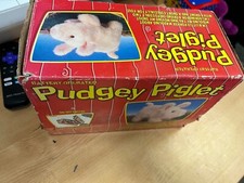 Vintage  1983 Pudgey Piglet Toy, Grunts, Walks, Waddles, Wiggles Tail Plush Box!