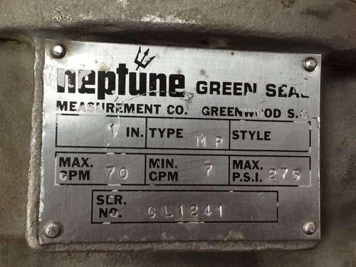 Neptune - Type MP, Size 1 INCH - Oscillating Piston Flowmeter - Picture 6 of 7