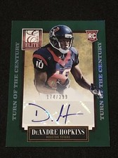 2013 Donruss ELITE Football DeANDRE HOPKINS ROOKIE AUTO Refractor 174/299 Texans
