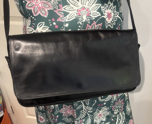 ENNY-ICONIC ITALIAN VINTAGE MAKER-LARGE BLACK SOFT LEATHER-SHOULDER BAG -VGC. - Picture 21 of 21