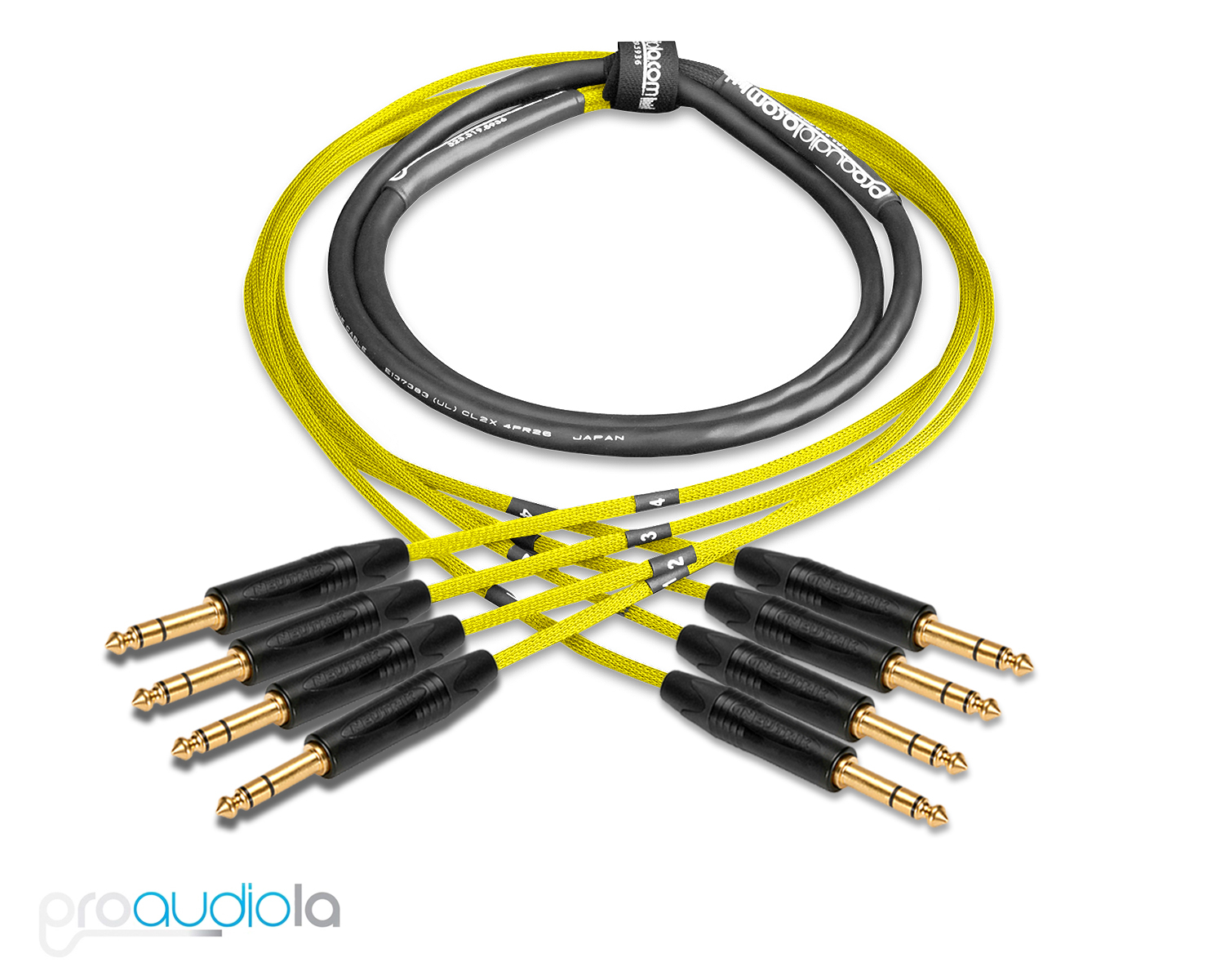 Premium 4 Kanal Mogami 2931 Schlange Neutrik Gold 0.6cm Trs Gelb 9.1m M Premium 4 Kanal Mogami 2931 Schlange Neutrik Gold 0.6cm Trs Gelb 9.1m M