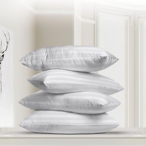 Housewife Stripe Pillow Cases Pack of 2,4,6 Poly Cotton Luxury Pair Pillow Cover - Picture 4 of 87