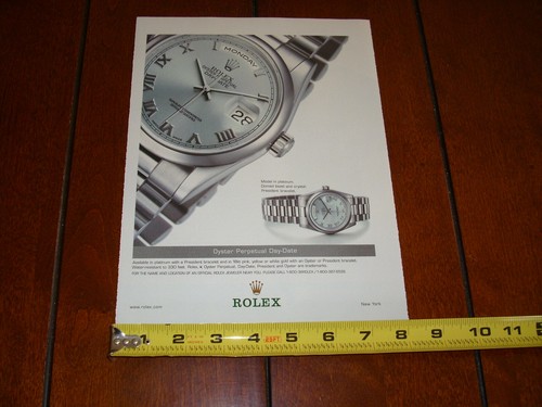 ROLEX OYSTER PLATINUM ORIGINAL 2002 AD - Picture 7 of 12