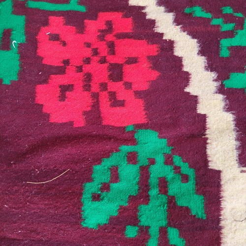 VTG Vibrant Moroccan Handmade Rug Pink Red Blue Floral Fringe Wool Berber Carpet - Picture 21 of 24