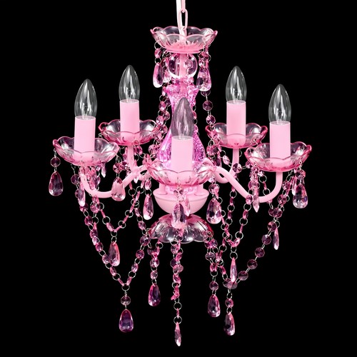 Transparent Crystal Chandelier 5 Bulbs Elegant Indoor Lighting Living Bedroom - Picture 9 of 18