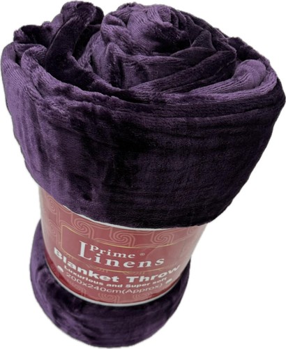 New Extra Large Fleece Blanket Super Soft Reversible Bed Sofa Throw Double King - Picture 12 of 41