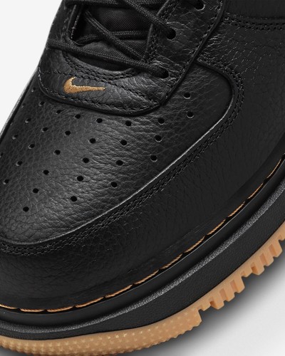Autentica Nike Air Force 1 LUXE® (uomo UK 7,5, 10 e 10,5) tomaia in pelle nera - Foto 7 di 13