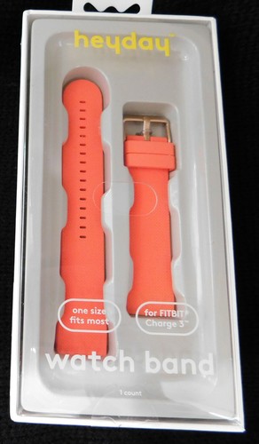 Banda de reloj Heyday Fitbit Charge 3 en coral salmón (rosa), se adapta a la mayoría de los NUEVOS EN CAJA - Imagen 2 de 3