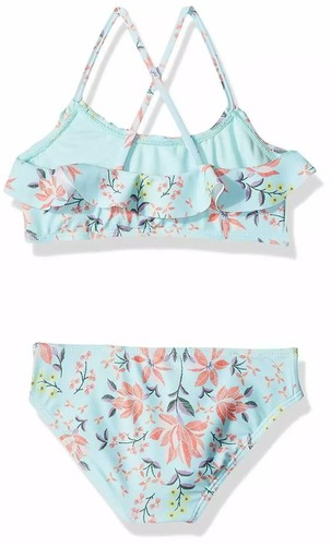 Lucky Brand 2251 Blue Floral Two Piece Bikini Set Youth Girl’s Size Large 12/14 - Picture 2 of 2