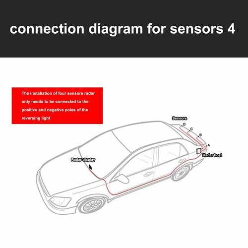 4x Gray Parking Sensors Car Auto Reverse Backup Rear Radar LED Alert System Kit - Picture 2 of 12