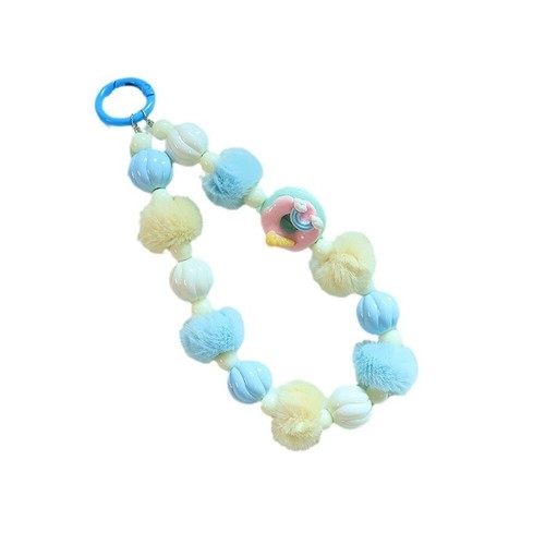 Anti-Lost Phone Chain Bracelet Colored Beaded Mobile Chain Lanyard - Photo 12 sur 14
