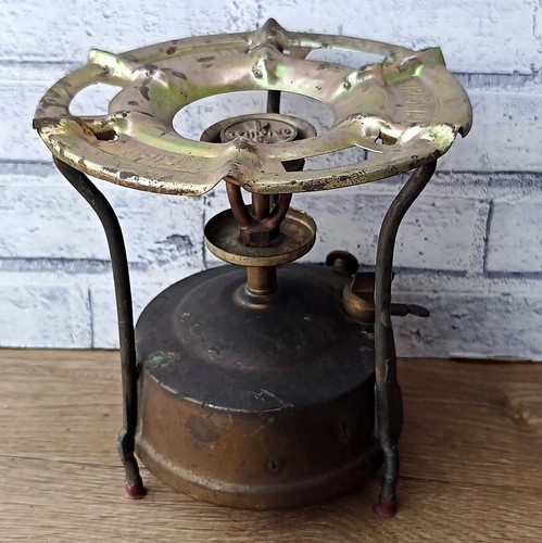 Original Prabhat No.1 Sammlerstück Vintage sehr selten antik Petroleum Messing Ofen - Bild 3 von 11