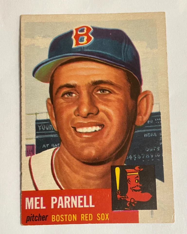 1953 Topps бейсбол лот (2) #19 Mel Parnell EX/MT и #17 Ron Kline (RC) EX  - Изображение 4 из 4