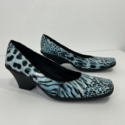 Bellini Schuhe Damen 8 M Wahoo Pumps blau Kunstleder Slipper bequem Freizeit