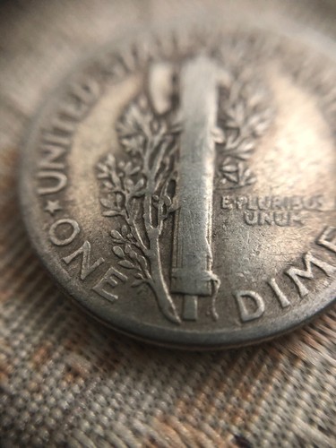 1944 Mercury Dime non certificato Philadelphia 90% argento - Foto 2 di 8