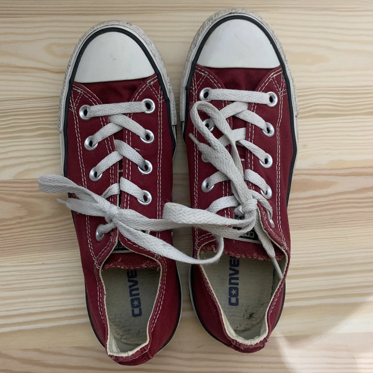 Chuck Taylor Burgundy Red Low Top Uk 4 Eu | eBay