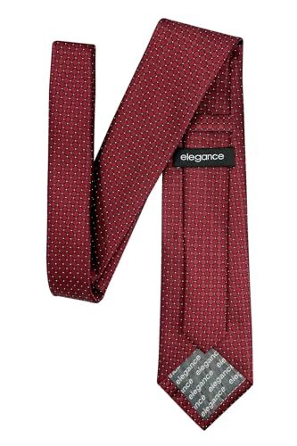 Check Textured Woven Microfiber Men's Tie Burgundy - Picture 5 of 7