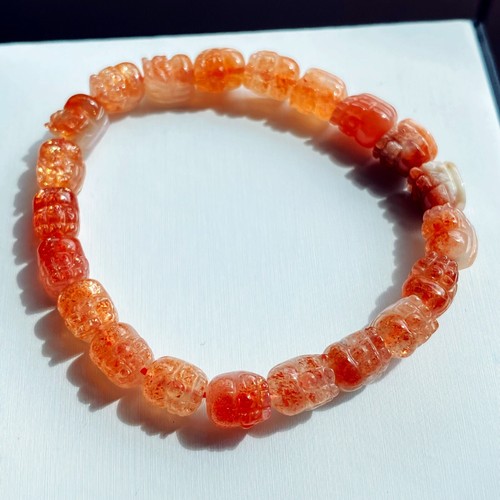 7*8,5 mm Natürliche Selten Goldene Erdbeere Kristall Pi Xiu Perlen Armband AAAAA C2 - Bild 7 von 12