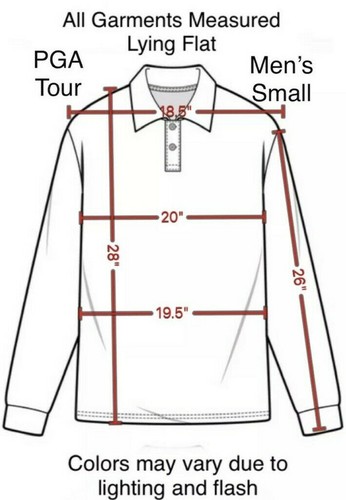 PGA Tour Long Sleeve Golf Polo Motion Flux Men’s Small NEW w/Tags - Picture 2 of 9
