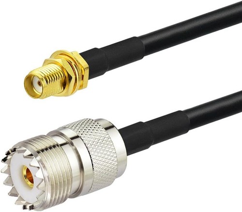 Adapter anteny radiowej SMA gniazdo na UHF SO239 gniazdo RG58 koncentryczny kabel zworkowy - Zdjęcie 6 z 7