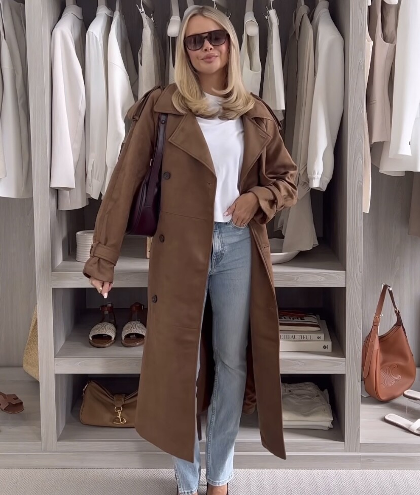 H&m brown trench coat hotsell