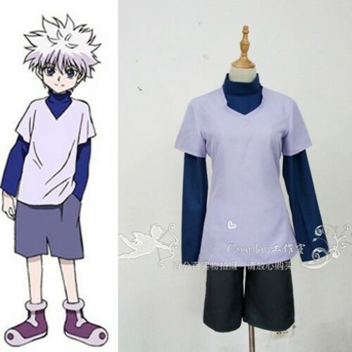 Pantaloncini camicia Hunter x Hunter Killua Zoldyck costume cosplay - Foto 1 di 6