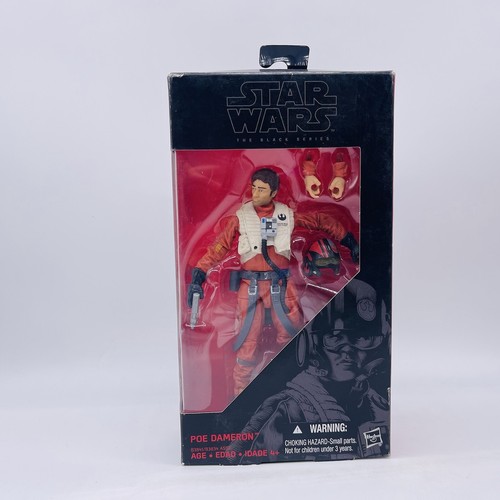 Poe Dameron Star Wars The Force Awakens 6" BLACK SERIES Hasbro TFA In Package 07 - Picture 1 of 12
