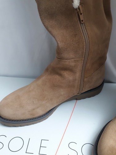 Sole Society Boots Women Size 9.5 So-Juno Cowsplit Suede - Picture 11 of 23