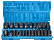 Grey Pneumatic 1726Md 1/2" Drive 26 Piece 12 Point Deep Length Metric Set