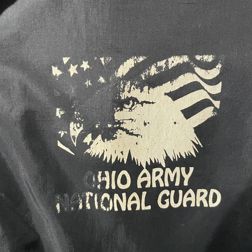 Ohio Army National Guard Windbreaker Jacket Mens Large Black Cardinal Vtg 1970s - Picture 3 of 6