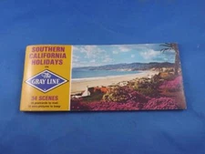 POSTCARD BOOK SOUTHERN CALIFORNIA HOLIDAYS ON GRAY LINE 34 SCENES MINI ALBUM