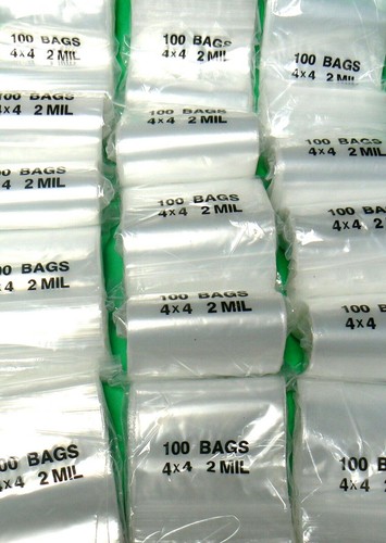 4000 Zip Seal Lock Bags 4x4 Clear 2mil Reclosable Plastic 4" x 4" Square 4,000 - Picture 3 of 5