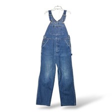 Vintage BIG YANK Carpenter Bib Overalls Men's Denim Size 34x30 USA Made Bibs